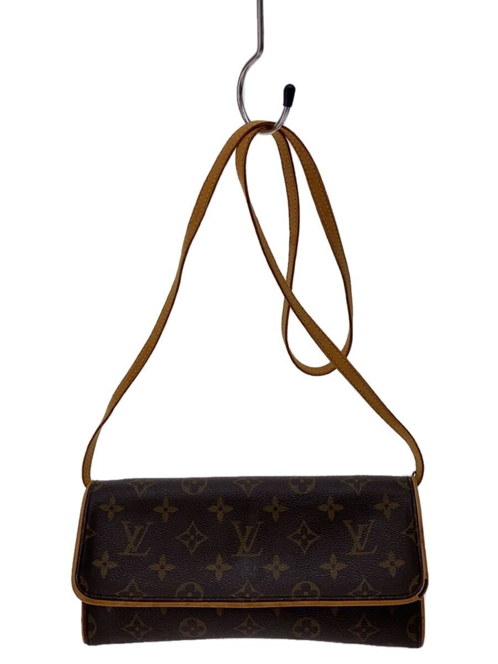 LOUIS VUITTON Pochette Twin Monogram Canvas Brown